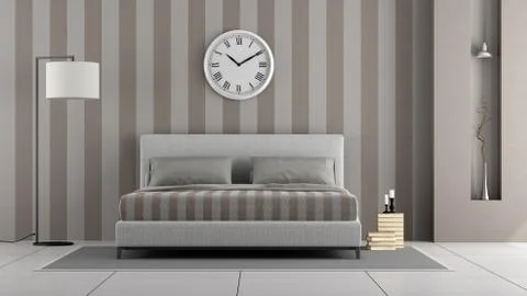 Elegant master bedroom Stock Illustration