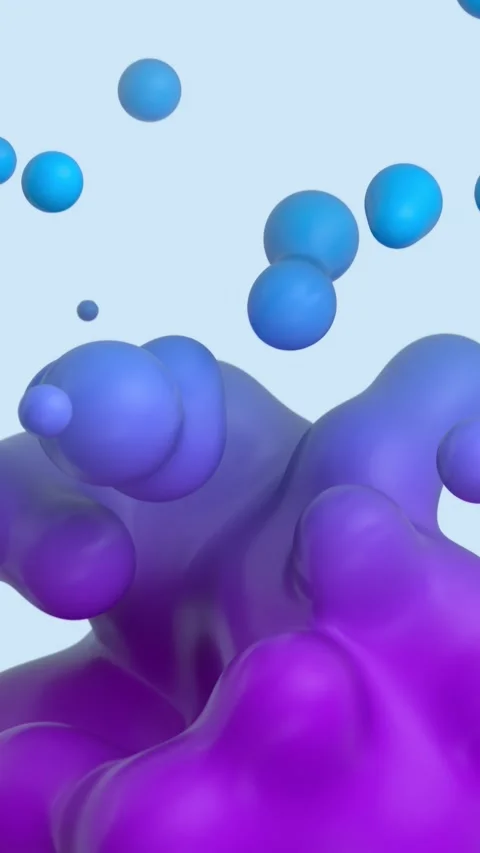 Elegant Metaball Bubbles 4K Stock Footage 285234579