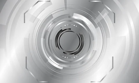 Elegant metallic background with silver. technology design. silver circle. Stock Illustration