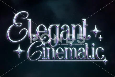 Elegant Metallic Text Effect PSD Template