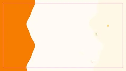 Elegant minimal background features an organic orange edge and spacious cream Stock Illustration