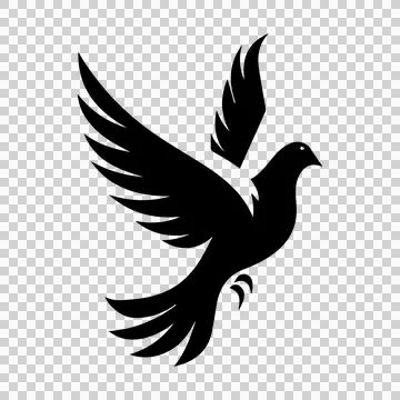 Elegant minimalist bird vector. Иллюстрация