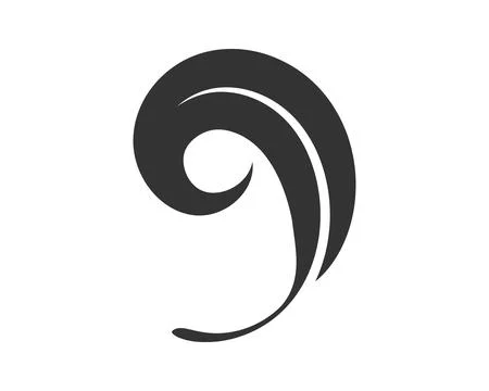 Elegant, minimalist design featuring a stylized wave or swirl. Ideal for br.. Stock Illustration