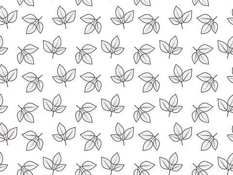 Elegant minimalist leaf pattern.  Perfect for textile design, packaging, we.. Stock Illustration