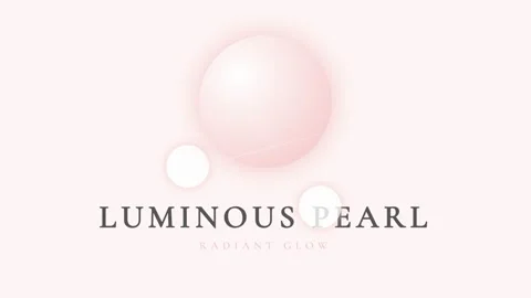 Elegant Minimalist Logo Design Featuring Luminous Pearl Branding Identity Stock Footage 337502271