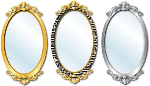 Elegant Mirrors Stock Illustration