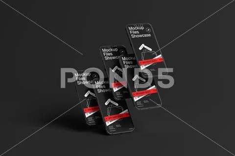 Elegant Mobile Device Mockup Display PSD Template