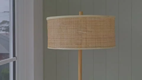 Elegant Modern Chic Bedside Lamp Slow Motion Stock Footage 304092905