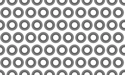 Elegant monochrome pattern of intertwined circular motifs.  A seamless desi.. 스톡 일러스트