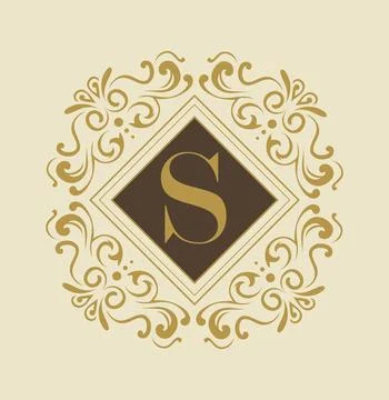 Elegant monogram letter S design. Vector illustration Stock Illustration