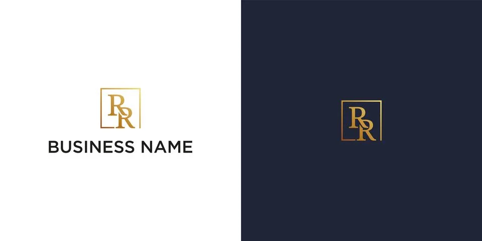Elegant monogram logo design Stock Illustration