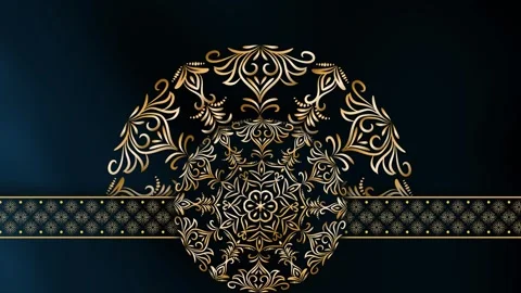 Elegant Motion Motion Starry Labyrinth Mandala Ramadan Background Video stock 327720678