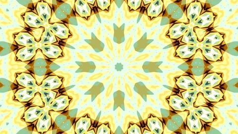 Elegant Multicolor Abstract Kaleidoscope Complex Pattern Loop Stock Footage 167344699