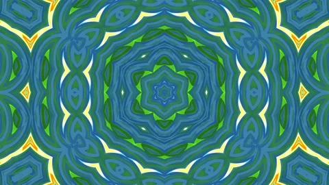 Elegant Multicolor Abstract Kaleidoscope Complex Pattern Loop Видео 167345099
