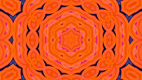 Elegant Multicolor Abstract Kaleidoscope Complex Pattern Loop Видео 167345198