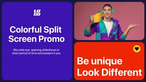 Elegant Multiscreen Slideshow Stock After Effects