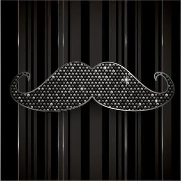 Elegant mustache background Stock Illustration