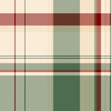 Elegant muted plaid pattern in soft greens, creams, and reds. Ideal for texti Stock Illustration