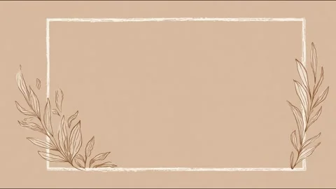 Elegant natural frame sequence with botanical elements Stock Footage 314666387