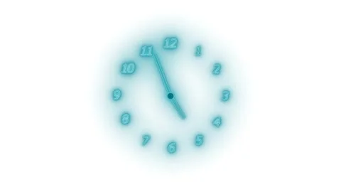 Elegant Neon Timer Clock Face Animation ... | Stock Video | Pond5