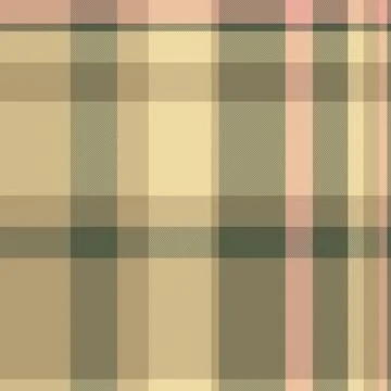 Elegant neutral plaid pattern in soft beige, olive green, and blush pink hues Stock Illustration
