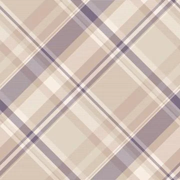 Elegant neutral plaid pattern.  Subtle beige and lavender tones create a soph Stock Illustration