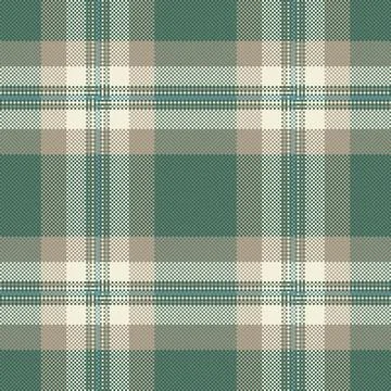 Elegant neutral plaid pattern. Subtle green, beige, and cream tones create a  Stock Illustration