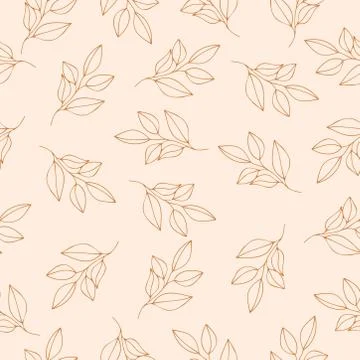 Elegant outline leaf background Stock Illustration