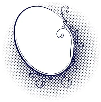 Elegant oval frame Stock Illustration