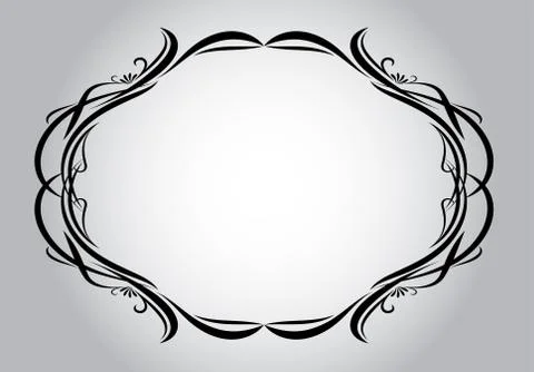 Elegant oval frame Stock Illustration