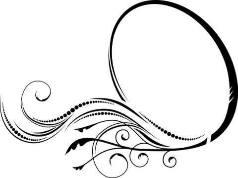 Elegant oval frame Ilustración de archivo