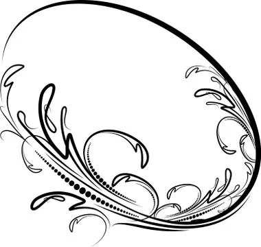 Elegant oval frame 库存插图