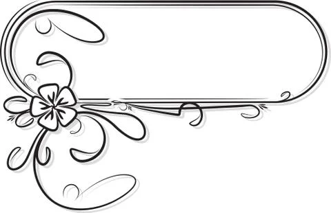Elegant oval frame. Ilustración de archivo