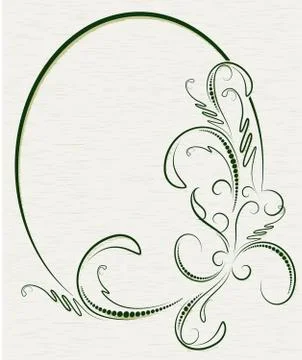 Elegant oval frame 库存插图