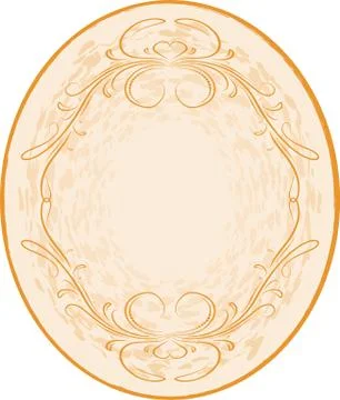 Elegant oval frame Stock Illustration