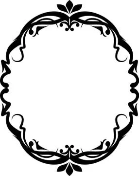 Elegant oval frame Stock Illustration