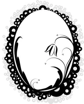Elegant oval frame Ilustración de archivo