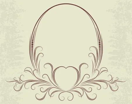 Elegant oval frame. 스톡 일러스트