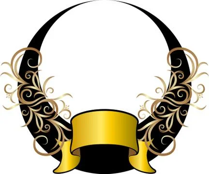 Elegant oval frame 库存插图