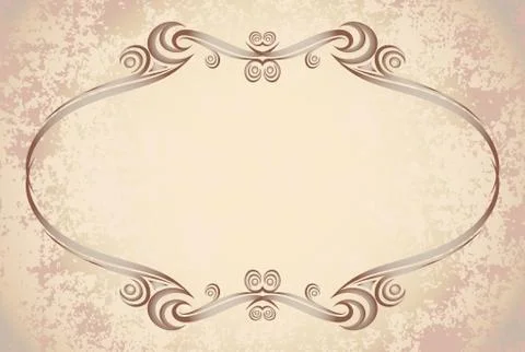 Elegant oval frame Ilustración de archivo