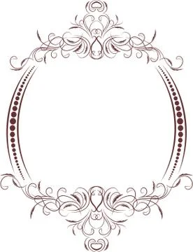 Elegant oval frame 스톡 일러스트