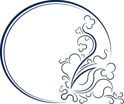 Elegant oval frame Stock Illustration