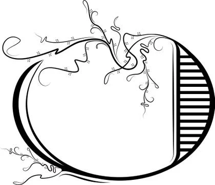 Elegant oval frame 스톡 일러스트