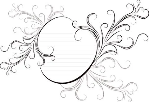 Elegant oval frame Stock Illustration