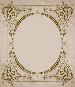Elegant oval frame Stock Illustration