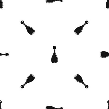 Elegant parfume bottle pattern seamless black Illustrazione stock