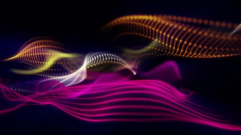 Elegant Particles Waves Stock Footage 237929275