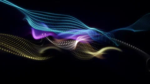 Elegant Particles Waves Stock Footage 311872666