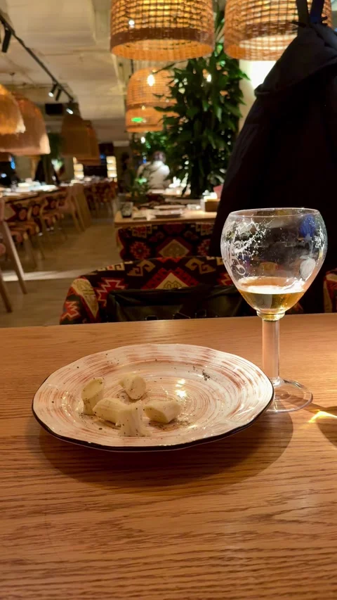 Elegant Pasta Dinner, White Wine With Pasta Ambiance, Relaxed Evening With Wine Stock Footage 325225882
