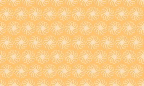 Elegant pastel orange seamless pattern featuring delicate, swirling floral mo Stock Illustration